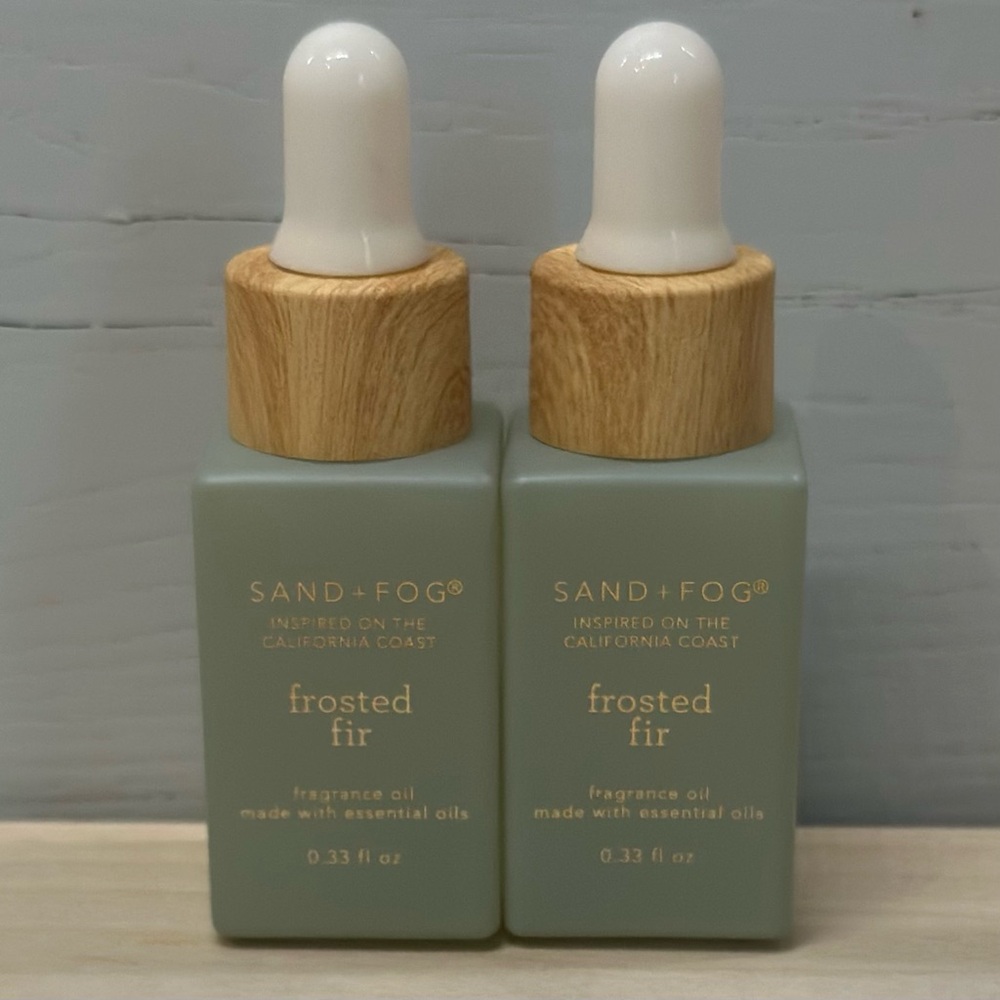 Sand + Fog Frosted Fir Diffuser Fragrance Oil 2x Set 10mL Bottles Home Gift NWOB